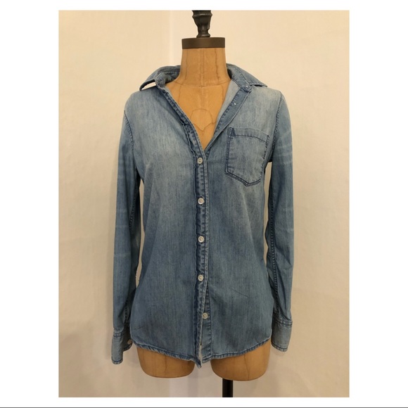 J.Crew Always Chambray Denim Shirt 00 XS - Picture 4 of 7